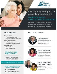 Planning Ahead: Care Options for Seniors Flyer