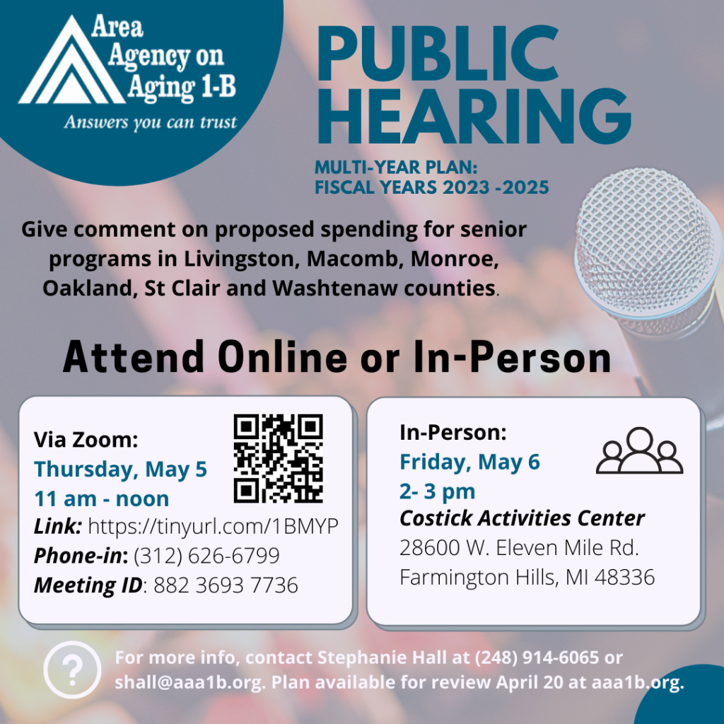 Multi-Year Plan Public Hearing Flyer